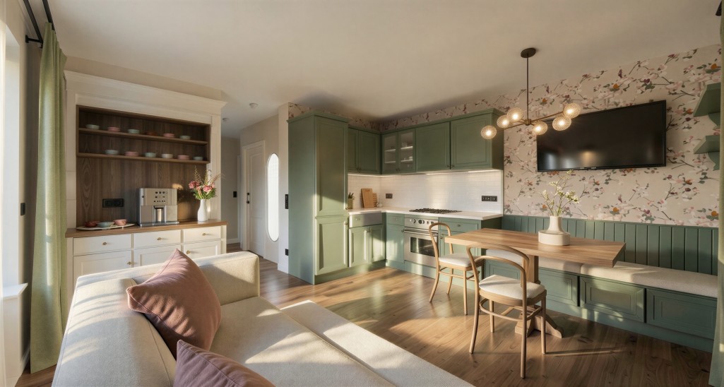 Wohnbereich Appartement Lara direkt an der Skipiste &copy; Kotrasch